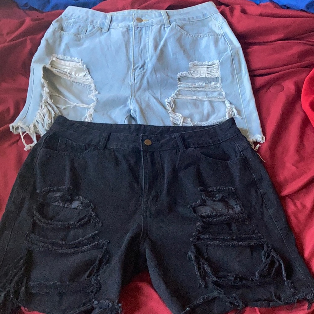 Fashion nova Denim Jean shorts women’s size XL
